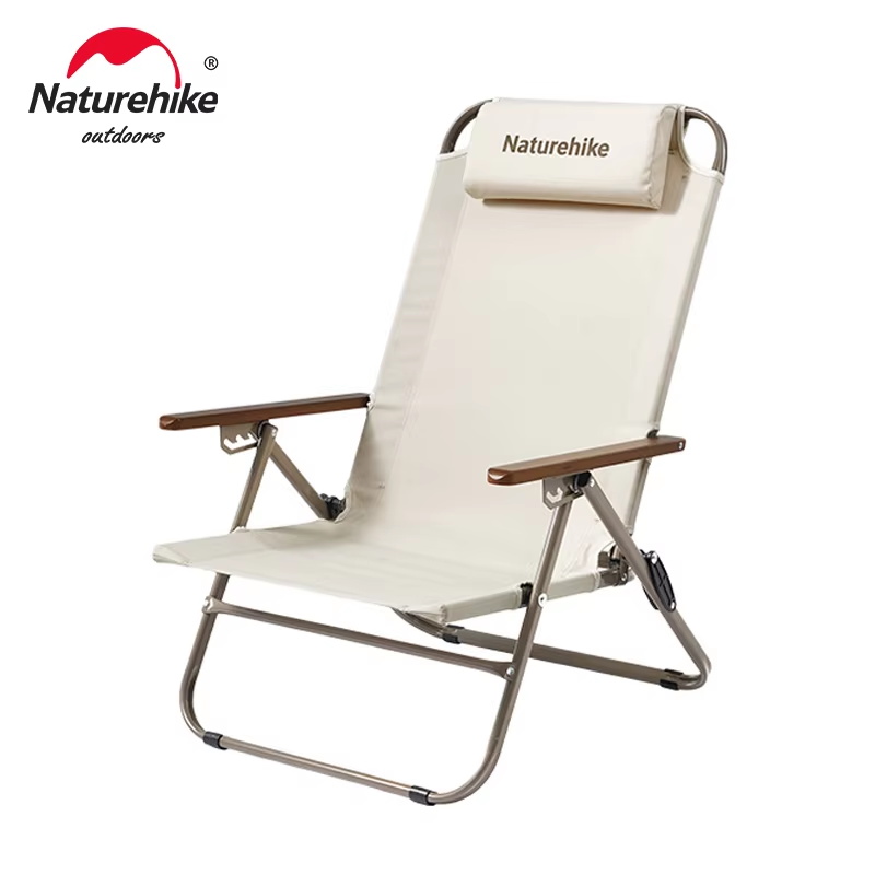 Outdoor Furniture Rocking Chair - Naturehike T02 เก้าอี้พับปรับระดับได้สำหรับตั้งแคมป์ พนักพิงสูง เหมาะสำหรับพักผ่อนกลางแจ้ง เก้าอี้พกพาพร้อมพนักพิงและที่วางแขน