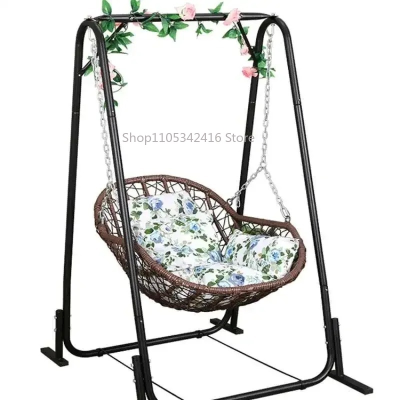 Outdoor Furniture Rocking Chair - เก้าอี้หวายแขวนเดี่ยวสำหรับเด็ก เก้าอี้โยกในร่มและกลางแจ้ง เฟอร์นิเจอร์รูปทรงรังนกสำหรับระเบียงบ้าน