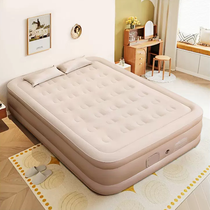 Outdoor Furniture Arhaus - ที่นอนลมขนาดควีนไซส์พร้อมปั๊มในตัวที่นอนเป่าลมแบบอัพเกรด Luxury Flocked Top Airbed, ที่นอนเป่าลมสําหรับตั้งแคมป์เกสต์