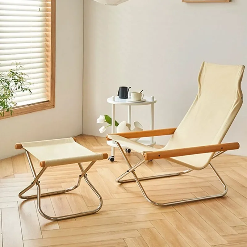 Outdoor Furniture Japanese Style - เก้าอี้โซฟาผ้าแคนวาสแบบญี่ปุ่น เก้าอี้ยาวพักผ่อนสำหรับระเบียงบ้าน เก้าอี้พักผ่อนกลางแจ้ง เก้าอี้ชายหาด เก้าอี้พับได้