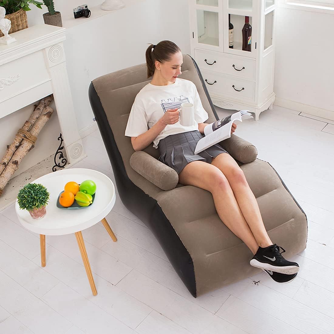 Outdoor Furniture Arhaus - พับโซฟา,Inflatable Lounge เก้าอี้หนาทนทานพับ, ขนาดกะทัดรัด GAMING Lounger