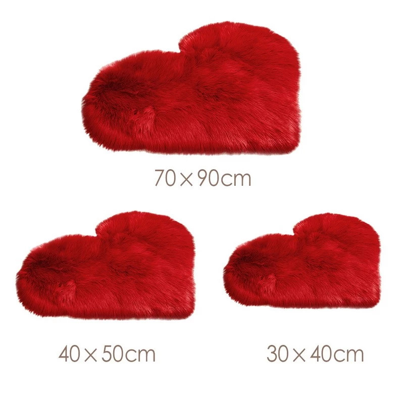 Outdoor Furniture Cafe - Furry สีทึบหัวใจพรมห้องนอนเบาะรองนั่งห้องนั่งเล่นตารางแฟชั่นตกแต่งบ้านพรมกันลื่น