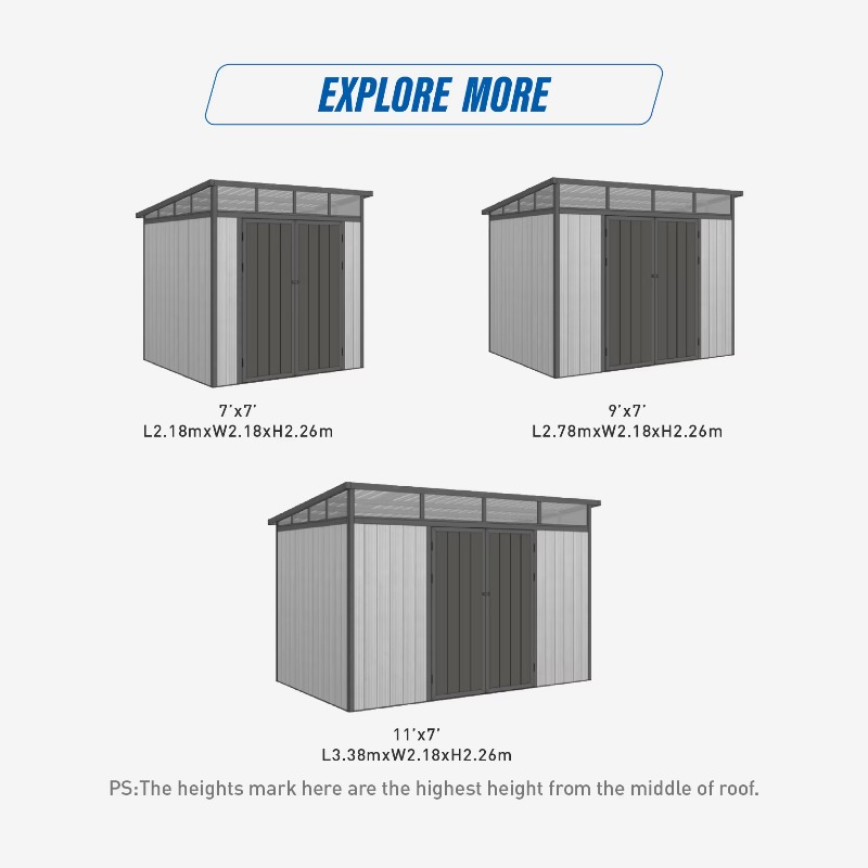 โรงเก็บเครื่องมือโลหะประสิทธิภ - Outdoor Furniture With Storage บทวิจารณ์และราคา