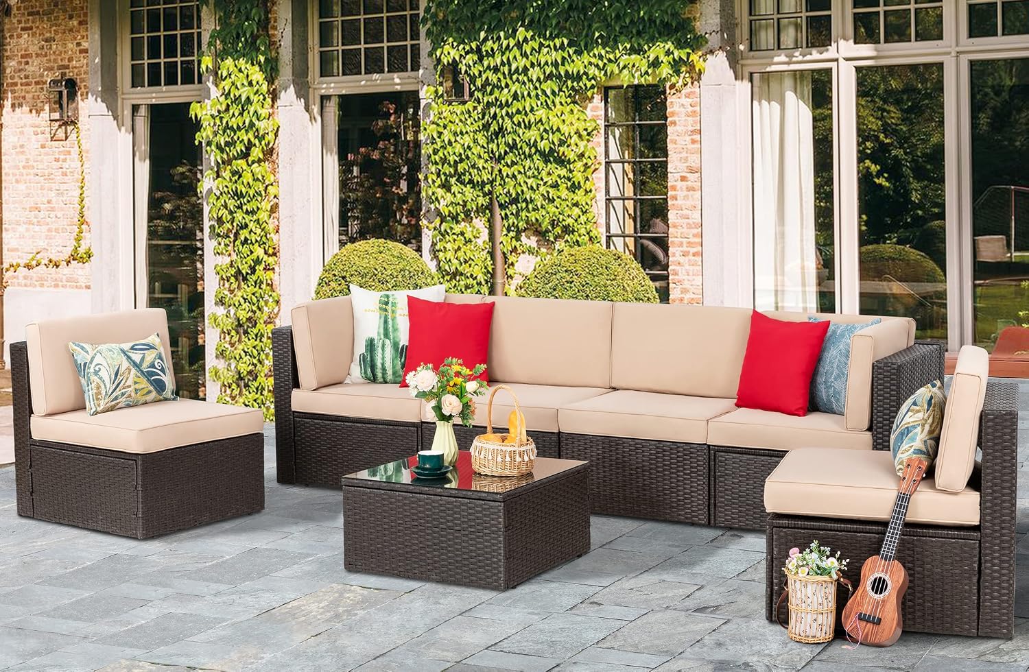 ชุดเฟอร์นิเจอร์ลานกลางแจ้ง 8 ช - Outdoor Furniture With Fire Pit Table บทวิจารณ์และราคา