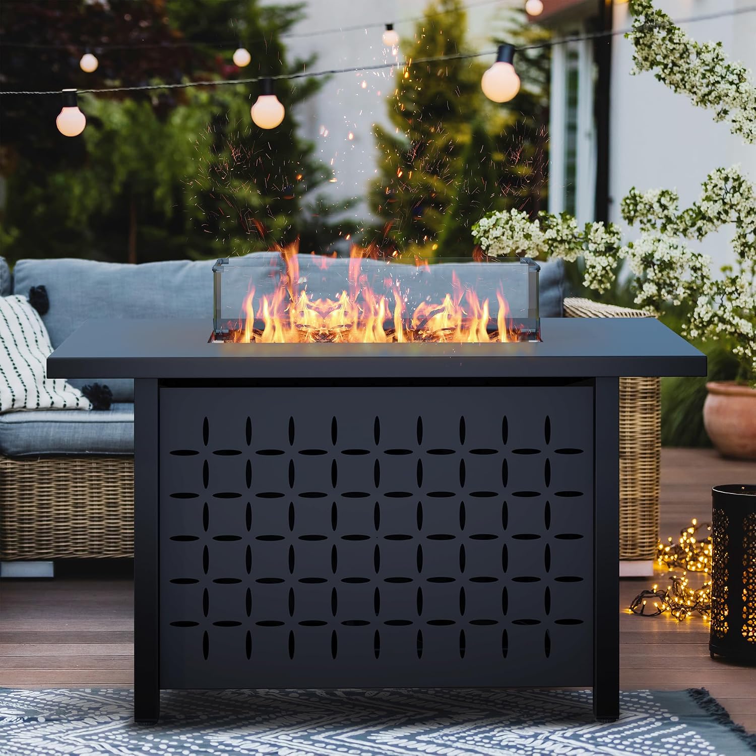 ชุดเฟอร์นิเจอร์ลานกลางแจ้ง 8 ช - Outdoor Furniture With Fire Pit Table บทวิจารณ์และราคา