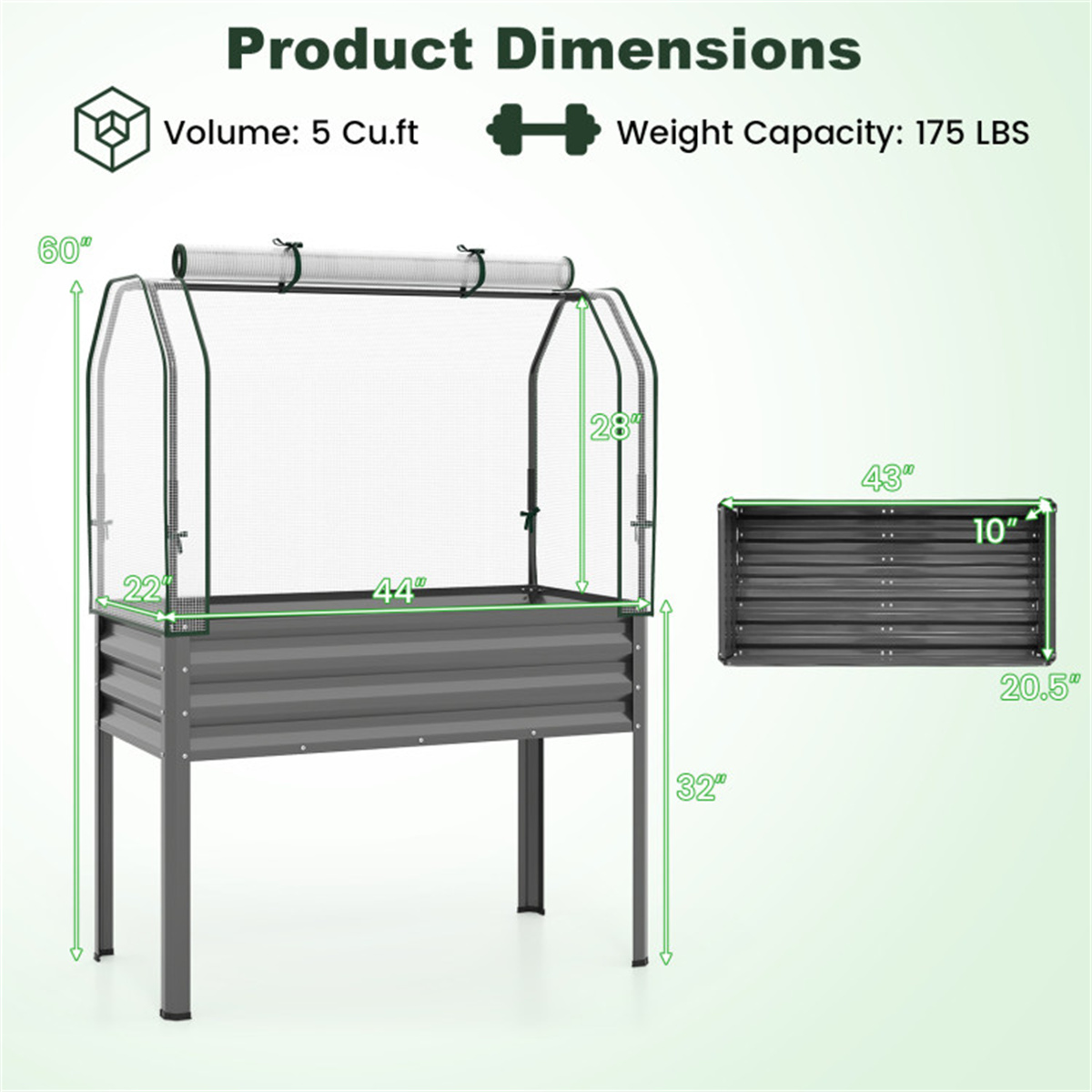 เตียงปลูกต้นไม้ยกสูง 3-in-1 พร - Planter Raised Metal บทวิจารณ์และราคา
