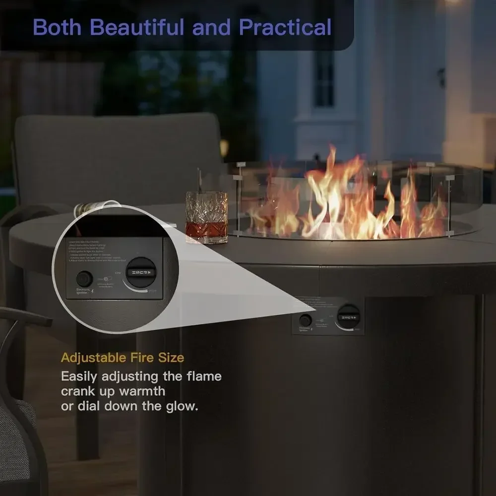 ชุดเฟอร์นิเจอร์กลางแจ้ง 5 ชิ้น - Outdoor Furniture With Fire Pit Table บทวิจารณ์และราคา