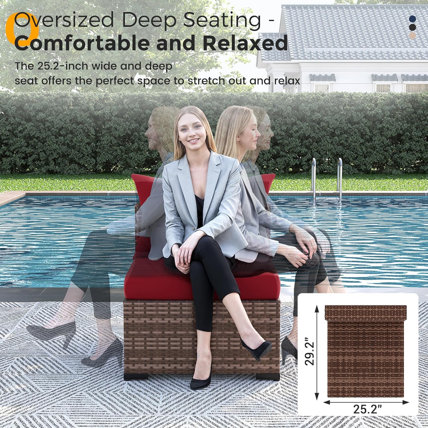 ชุดโซฟาหวาย 8 ชิ้น สำหรับทุกสภ - Outdoor Furniture With Fire Pit Table บทวิจารณ์และราคา