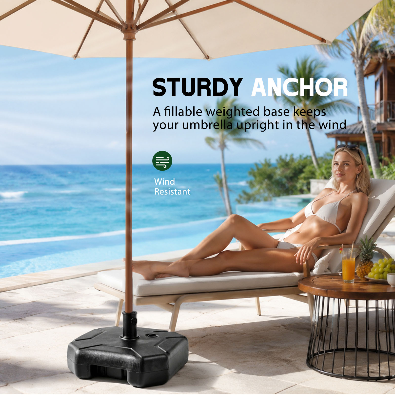 ฐานร่มสนามแบบเติมน้ำหนักได้, ฐ - Outdoor Furniture Arhaus บทวิจารณ์และราคา