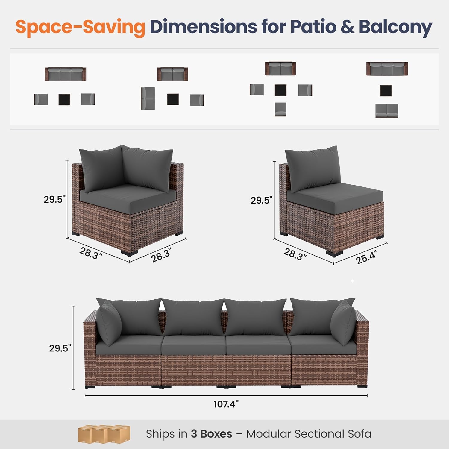 ชุดโซฟาแบบแยกส่วน 5 ชิ้น สำหรั - Outdoor Furniture With Fire Pit Table บทวิจารณ์และราคา
