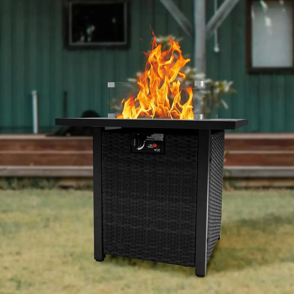 ชุดเฟอร์นิเจอร์หวายสำหรับลานกล - Outdoor Furniture With Fire Pit Table บทวิจารณ์และราคา