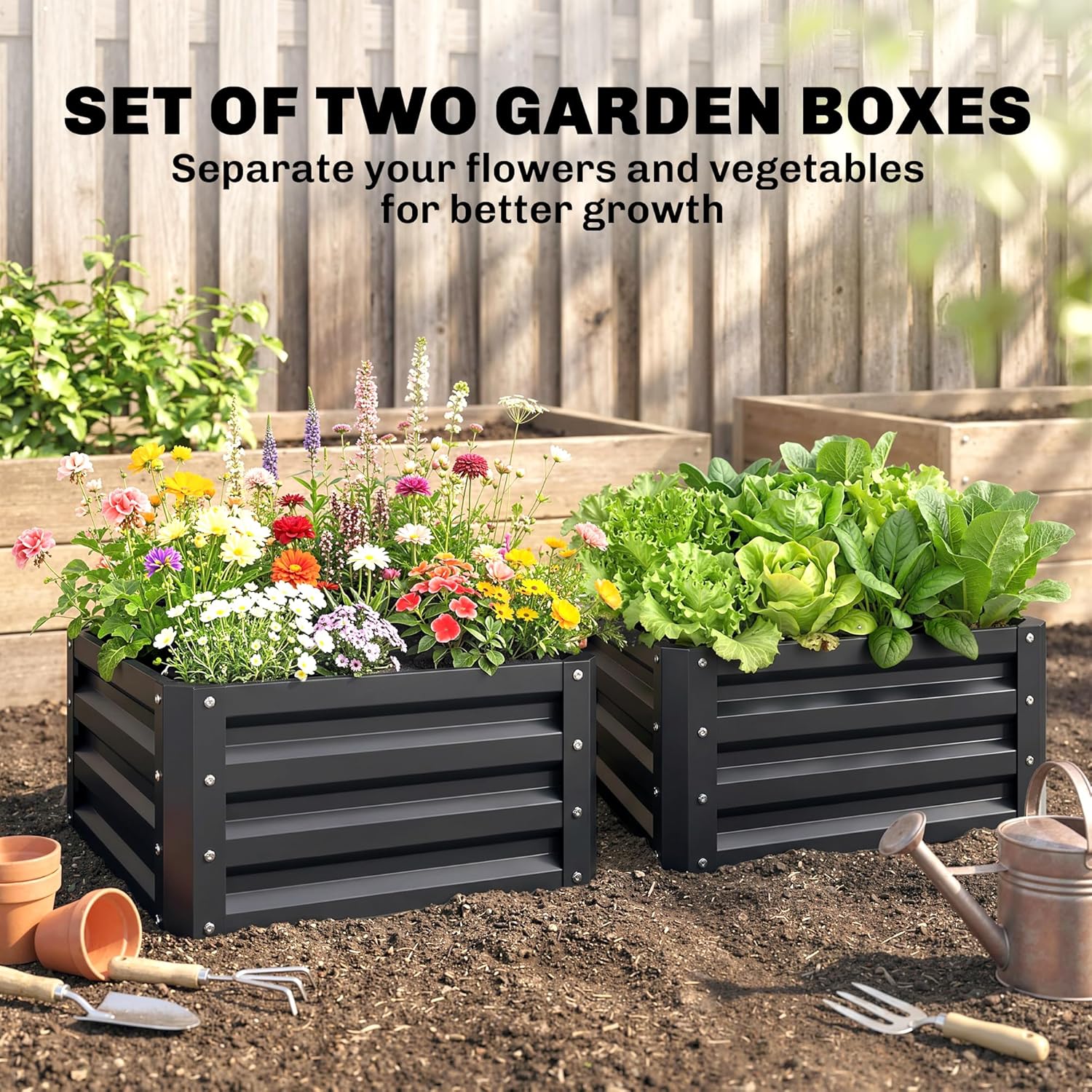 แปลงปลูกผักยกพื้นแบบชุบสังกะสี - Planter Raised Metal บทวิจารณ์และราคา