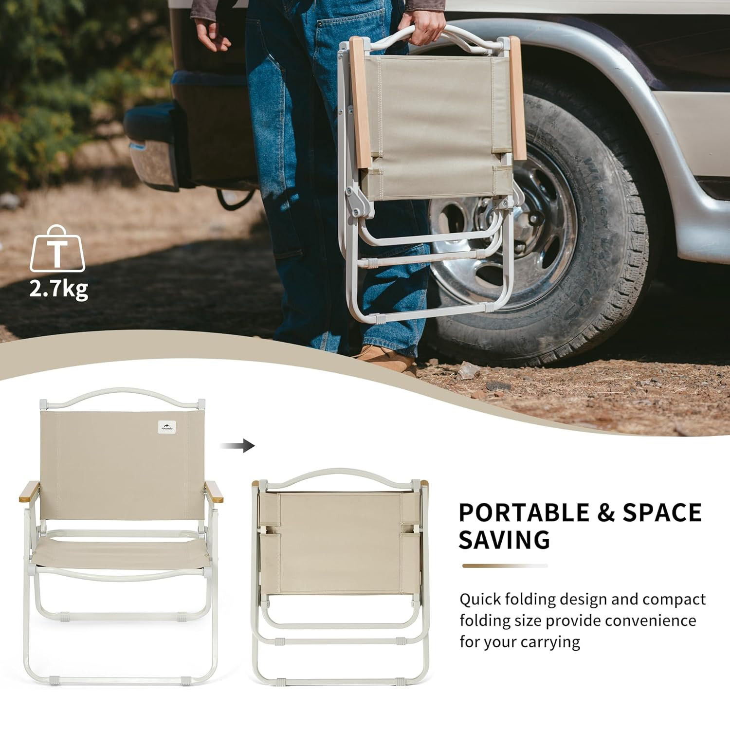 เนเจอร์ไฮค์เก้าอี้ตั้งแคมป์แบบ - Outdoor Furniture Rocking Chair บทวิจารณ์และราคา