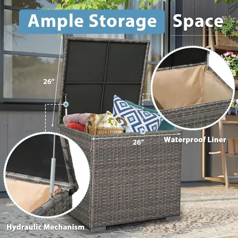 ชุดเฟอร์นิเจอร์ลานบ้าน 8 ชิ้น  - Outdoor Furniture With Fire Pit Table บทวิจารณ์และราคา