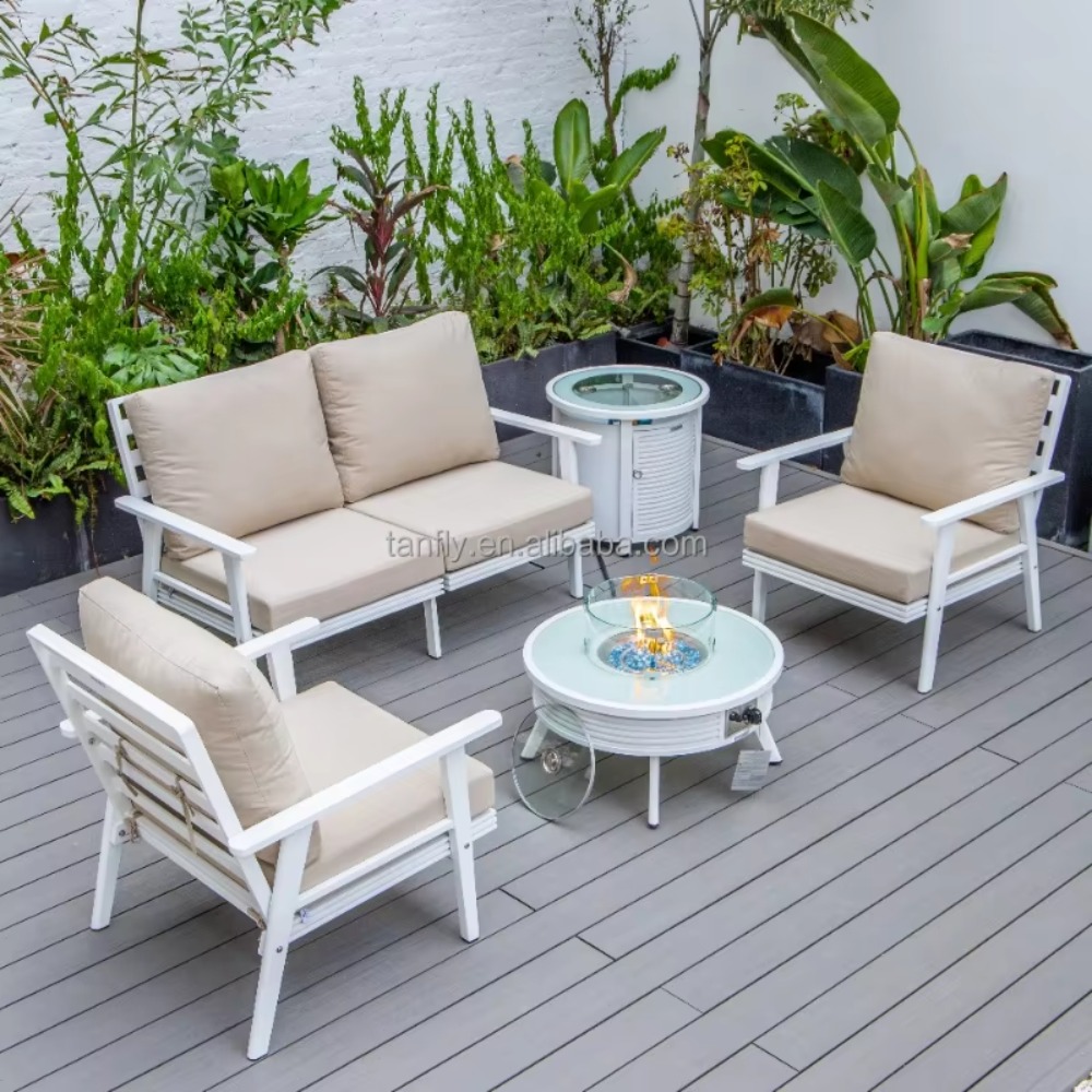 ชุดเฟอร์นิเจอร์กลางแจ้งสำหรับโ - Outdoor Furniture With Fire Pit Table บทวิจารณ์และราคา