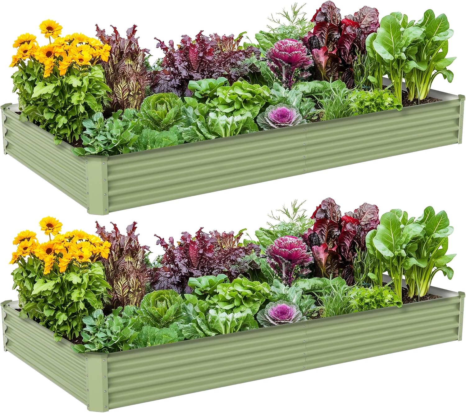 แปลงปลูกผักกลางแจ้งแบบยกพื้น ท - Planter Raised Metal บทวิจารณ์และราคา