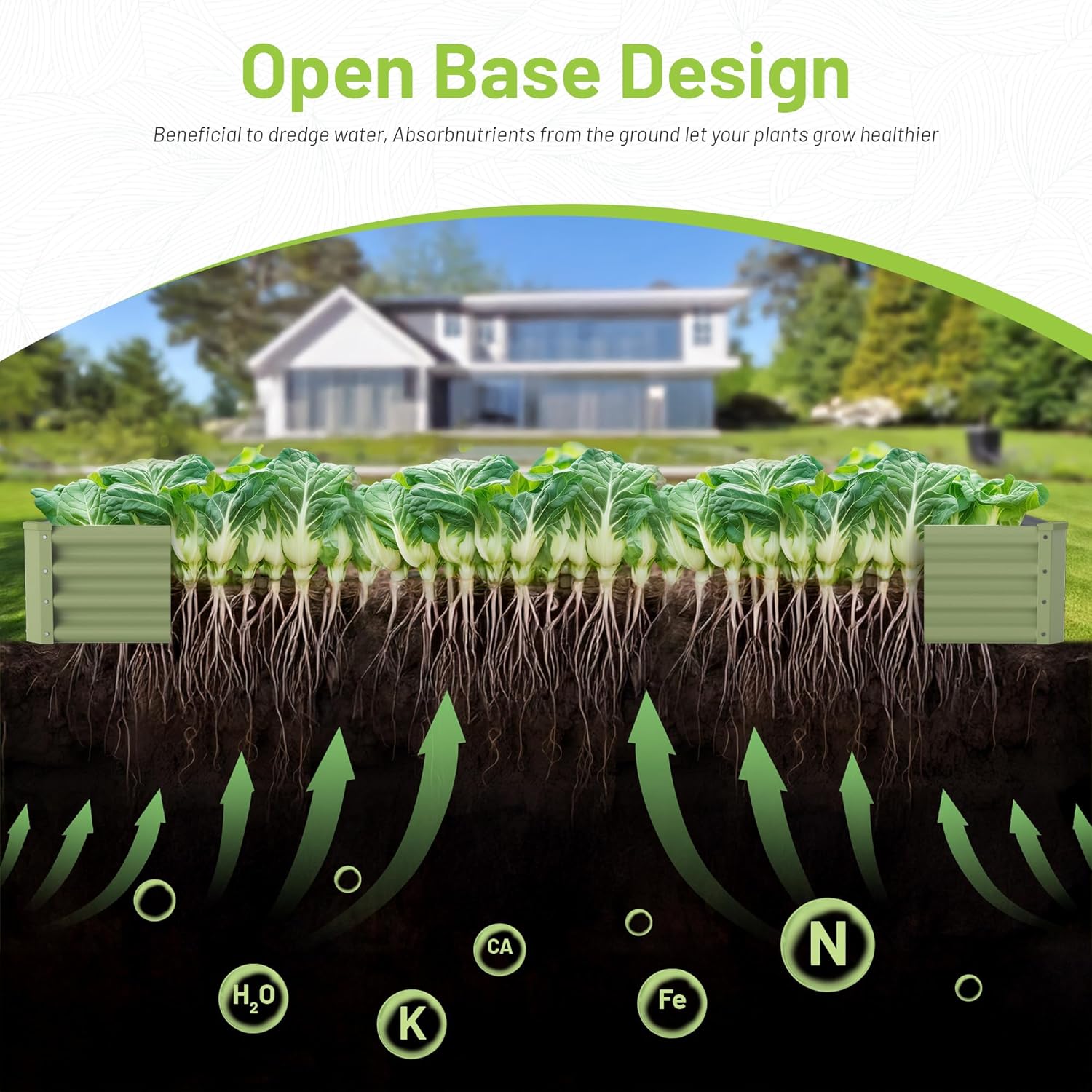แปลงปลูกผักกลางแจ้งแบบยกพื้น ท - Planter Raised Metal บทวิจารณ์และราคา