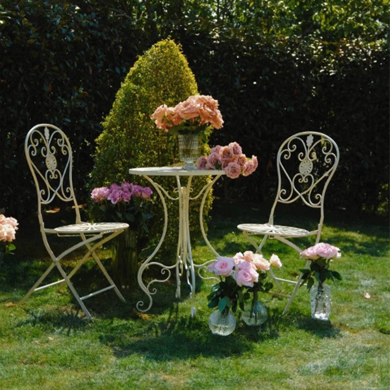 โต๊ะเหล็กและเก้าอี้สไตล์วินเทจ - Outdoor Furniture Cafe บทวิจารณ์และราคา