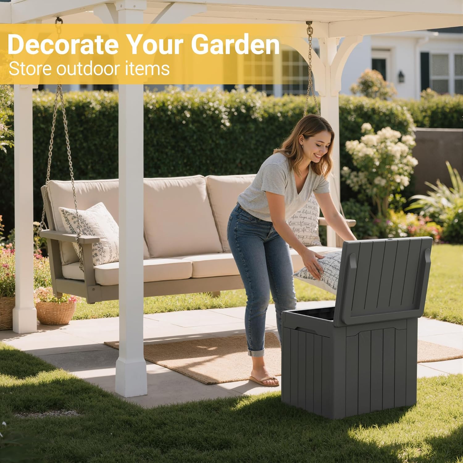 กล่องเก็บของกลางแจ้งขนาด 31 แก - Outdoor Furniture With Storage บทวิจารณ์และราคา