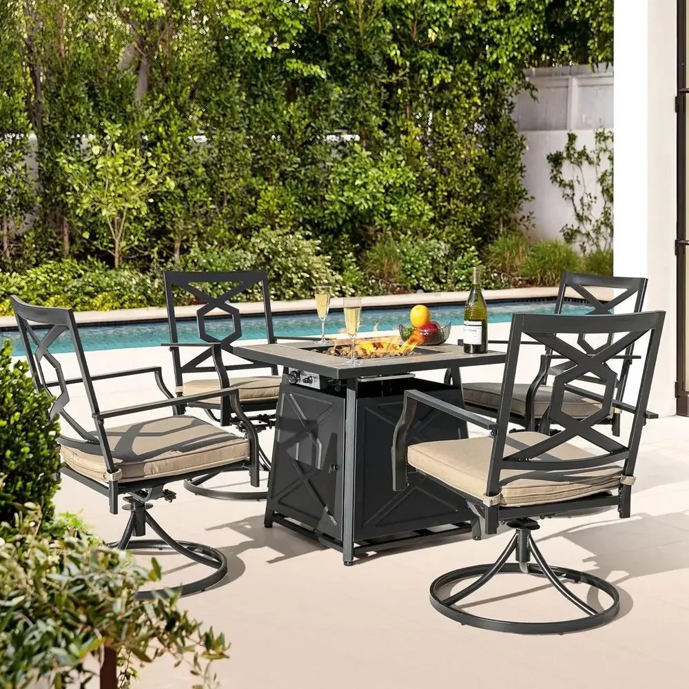ชุดเฟอร์นิเจอร์ลานกลางแจ้ง 5 ช - Outdoor Furniture With Fire Pit Table บทวิจารณ์และราคา